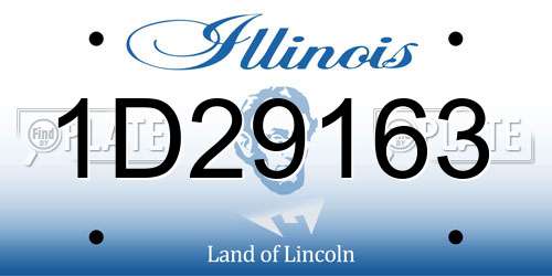 1D29163 Illinois License Plate