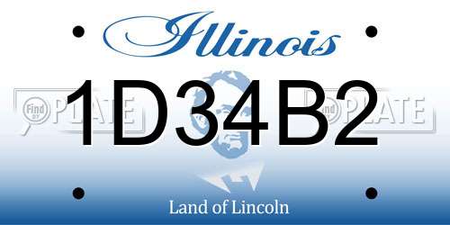 1D34B2 Illinois License Plate