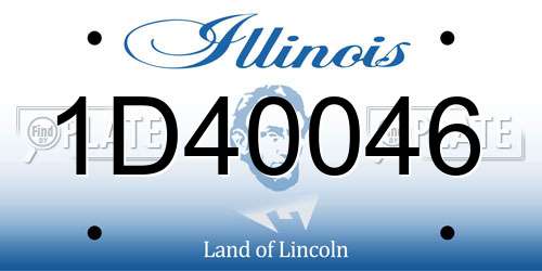 1D40046 Illinois License Plate