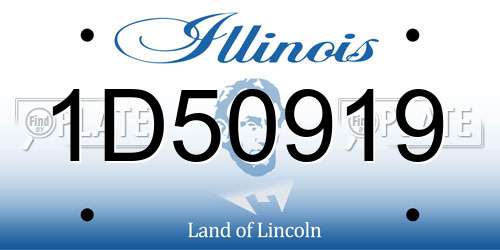 1D50919 Illinois License Plate