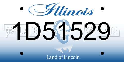1D51529 Illinois License Plate