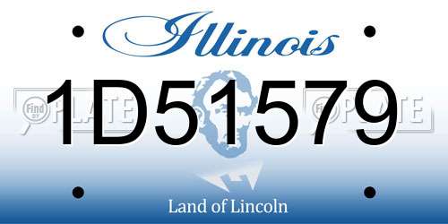 1D51579 Illinois License Plate