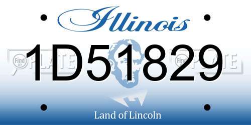 1D51829 Illinois License Plate