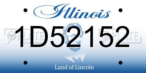 1D52152 Illinois License Plate