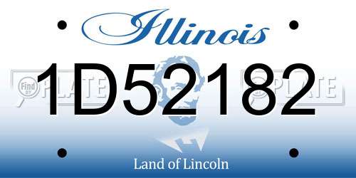 1D52182 Illinois License Plate