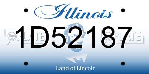 1D52187 Illinois License Plate