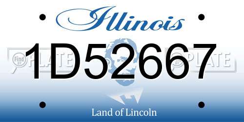 1D52667 Illinois License Plate