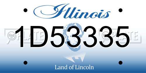 1D53335 Illinois License Plate