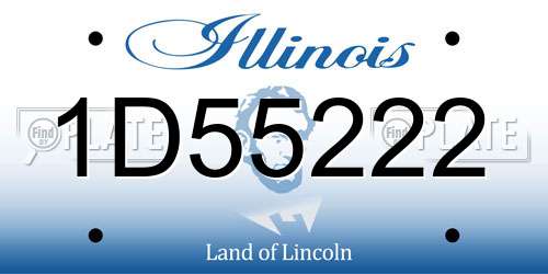 1D55222 Illinois License Plate