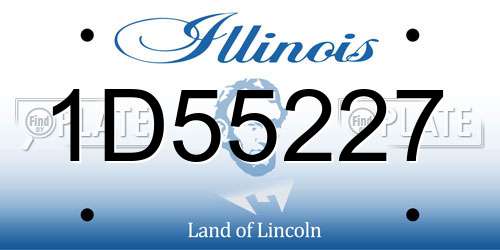 1D55227 Illinois License Plate