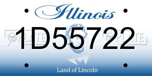 1D55722 Illinois License Plate