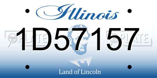 1D57157 Illinois License Plate