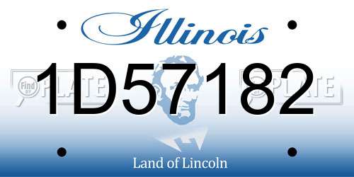 1D57182 Illinois License Plate