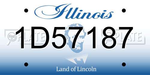 1D57187 Illinois License Plate