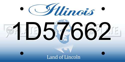 1D57662 Illinois License Plate