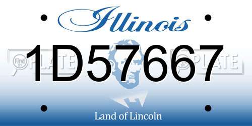 1D57667 Illinois License Plate