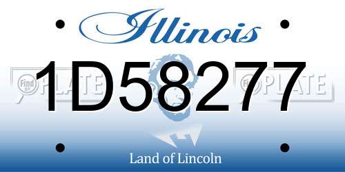 1D58277 Illinois License Plate