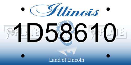 1D58610 Illinois License Plate