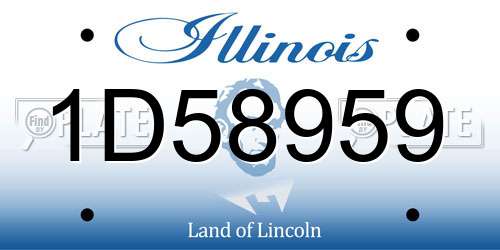 1D58959 Illinois License Plate