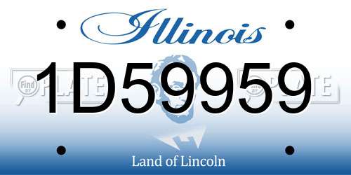 1D59959 Illinois License Plate