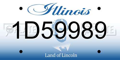1D59989 Illinois License Plate