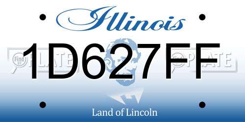 1D627FF Illinois License Plate
