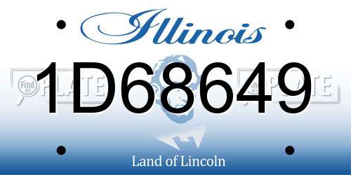 1D68649 Illinois License Plate