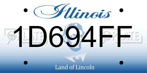 1D694FF Illinois License Plate