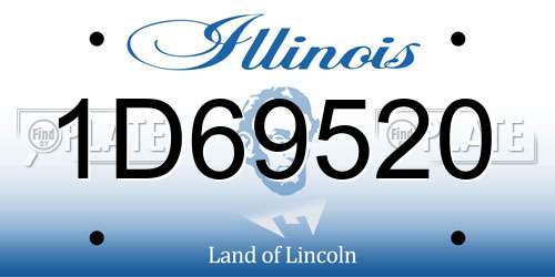 1D69520 Illinois License Plate