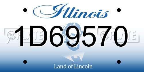 1D69570 Illinois License Plate