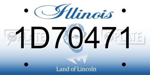 1D70471 Illinois License Plate