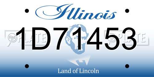 1D71453 Illinois License Plate