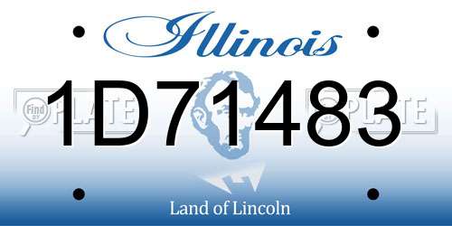1D71483 Illinois License Plate