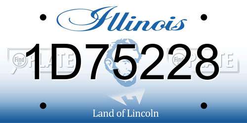 1D75228 Illinois License Plate