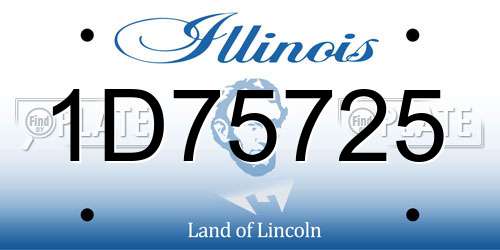 1D75725 Illinois License Plate