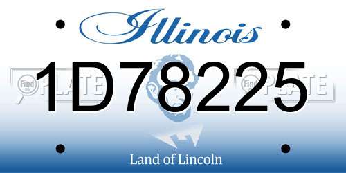 1D78225 Illinois License Plate