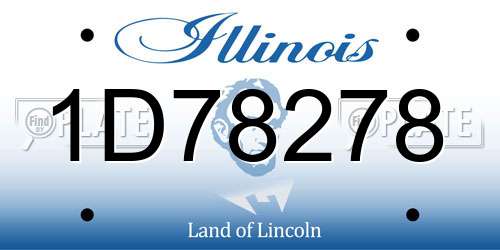 1D78278 Illinois License Plate