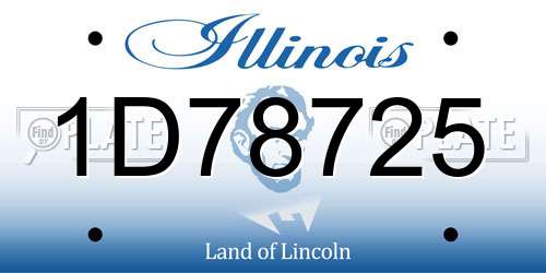 1D78725 Illinois License Plate