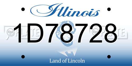 1D78728 Illinois License Plate