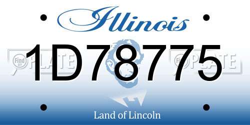1D78775 Illinois License Plate