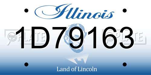 1D79163 Illinois License Plate