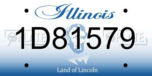 1D81579 Illinois License Plate