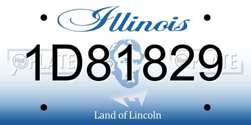 1D81829 Illinois License Plate