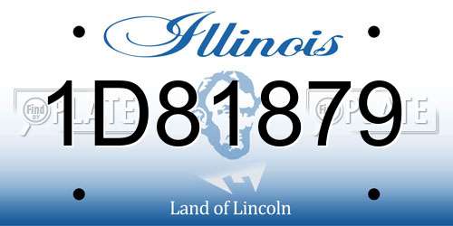 1D81879 Illinois License Plate