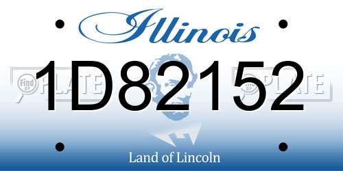 1D82152 Illinois License Plate