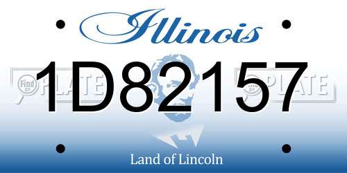 1D82157 Illinois License Plate