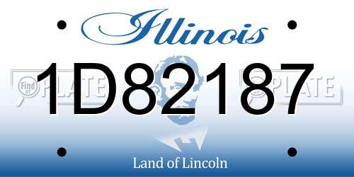 1D82187 Illinois License Plate