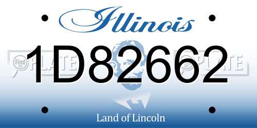 1D82662 Illinois License Plate