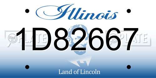 1D82667 Illinois License Plate