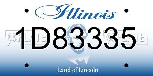 1D83335 Illinois License Plate
